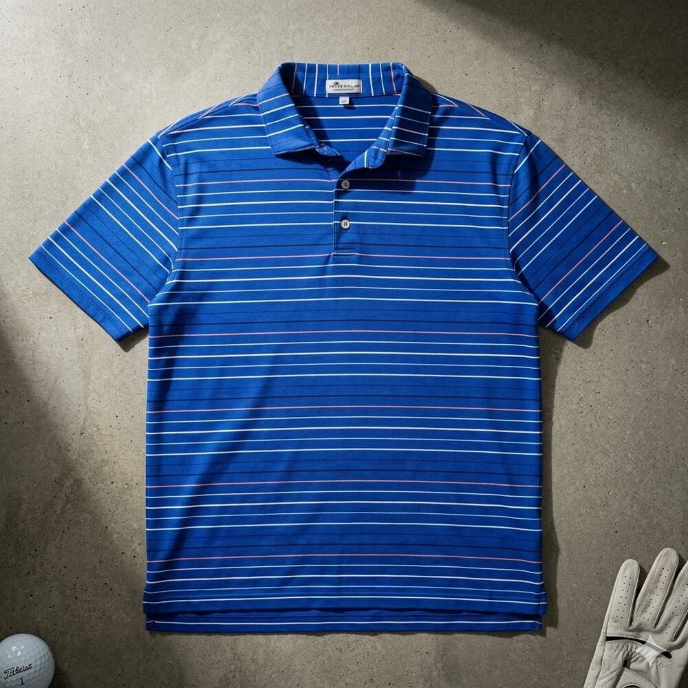 Peter Millar Summer Comfort Golf Polo Shirt Men XL Performance Moisture Wicking